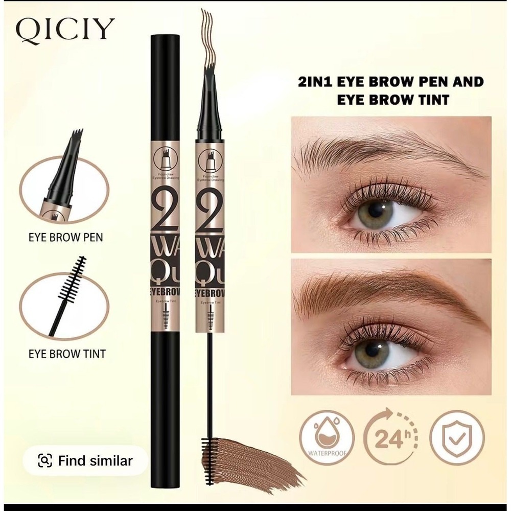 Qiciy 2way Quick eyebrow tint: DARK BROWN